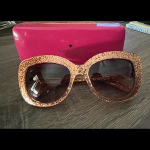 Kate Spade URSULA ROSE GOLD GLITTER sunglasses